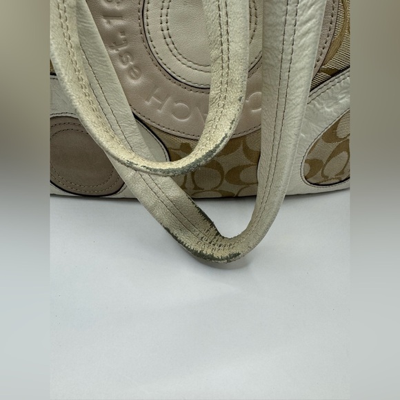 Coach Beige and Cream Patchwork Tote - Picture 6 of 15